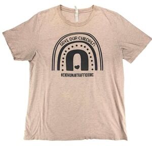 Bella Canvas Vintage Save Our Children End Human Trafficking Graphic Tee L